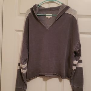 American eagle gray cropped hoodie size XXL